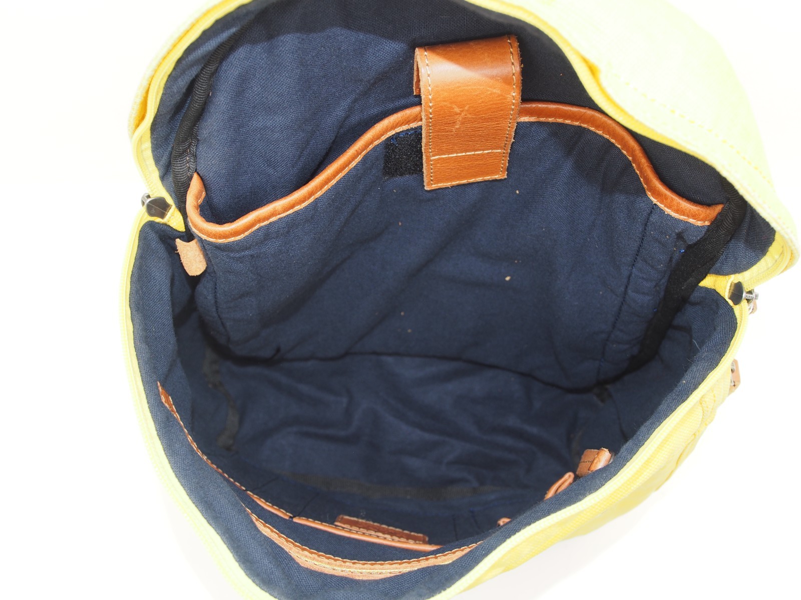 WILL LEATHER GOODS Backpack Yellow Canvas leather Campus Style bag