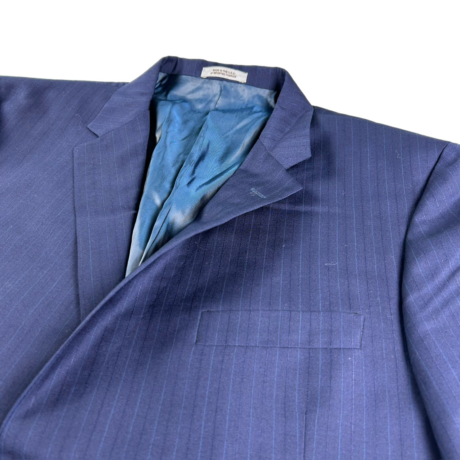 NEW Hickey Freeman Men’s Milburn II 2-Button Blazer Tonal Blue Stripe •USA • 46R
