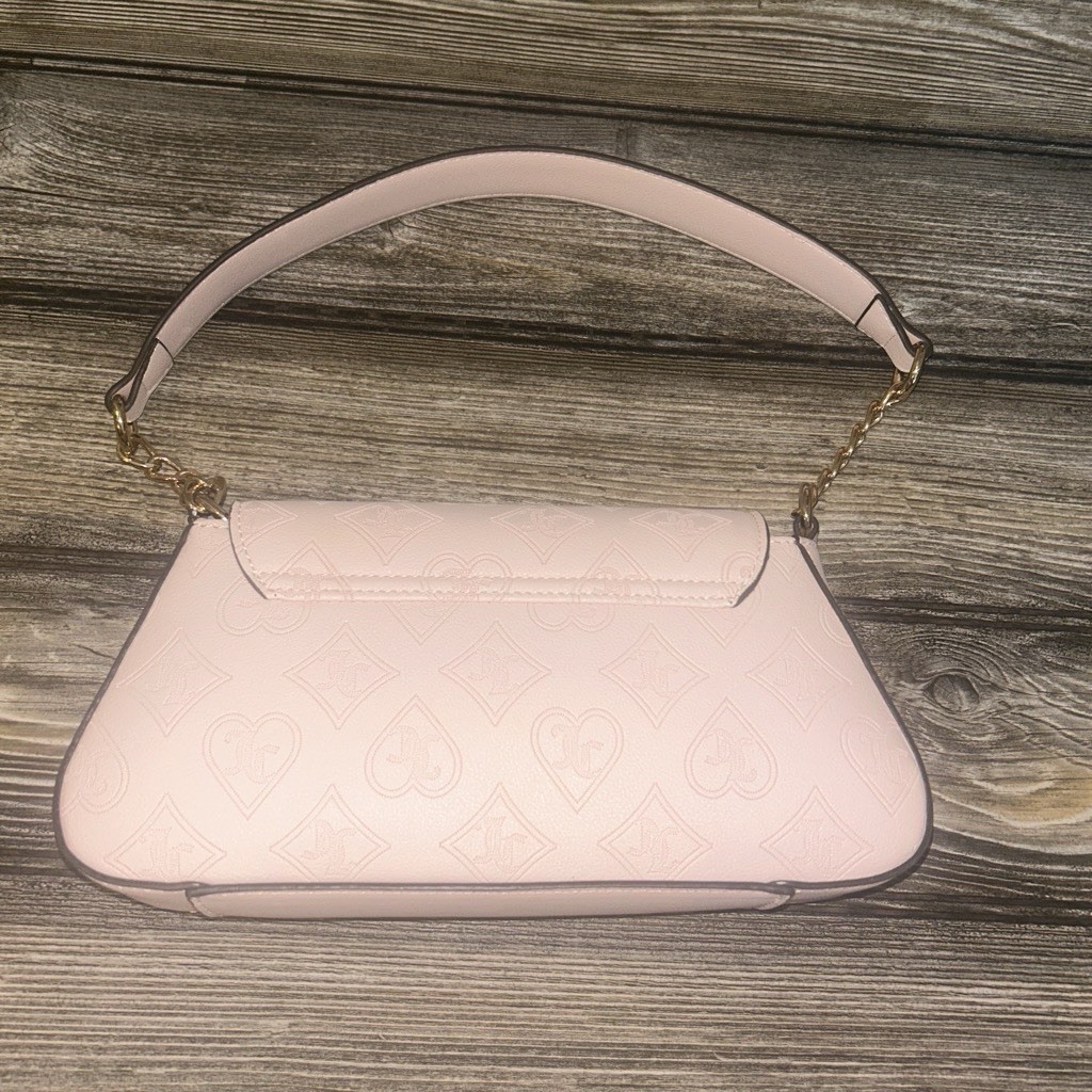 Juicy Couture Pink Logo Small Shoulder Bag Gold Chain Strap Detachable Magnetic