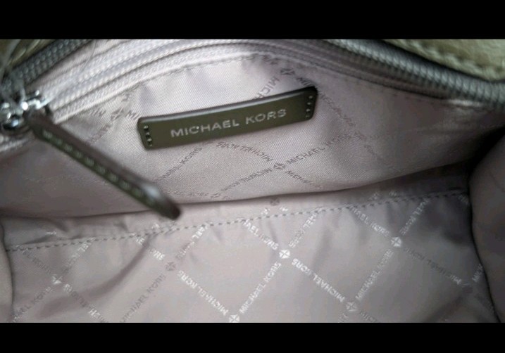 NWT Michael Kors Hamilton Small Satchel Bag Olive Green Snake Embossed Patch NWT