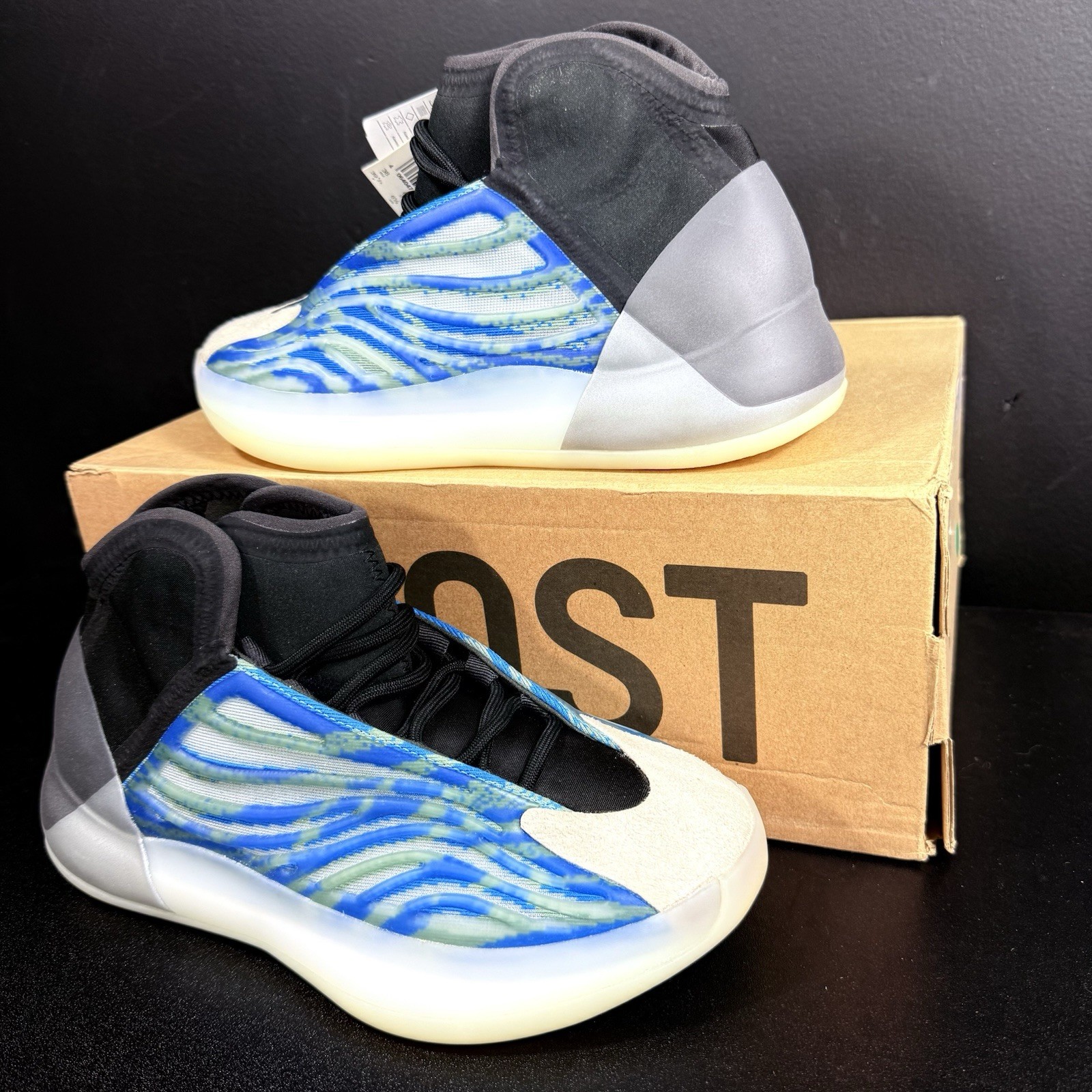 NEW! NIB Adidas Men’s Yeezy Qntm QUANTUM In Frozen Blue GZ8872 Size 6.5