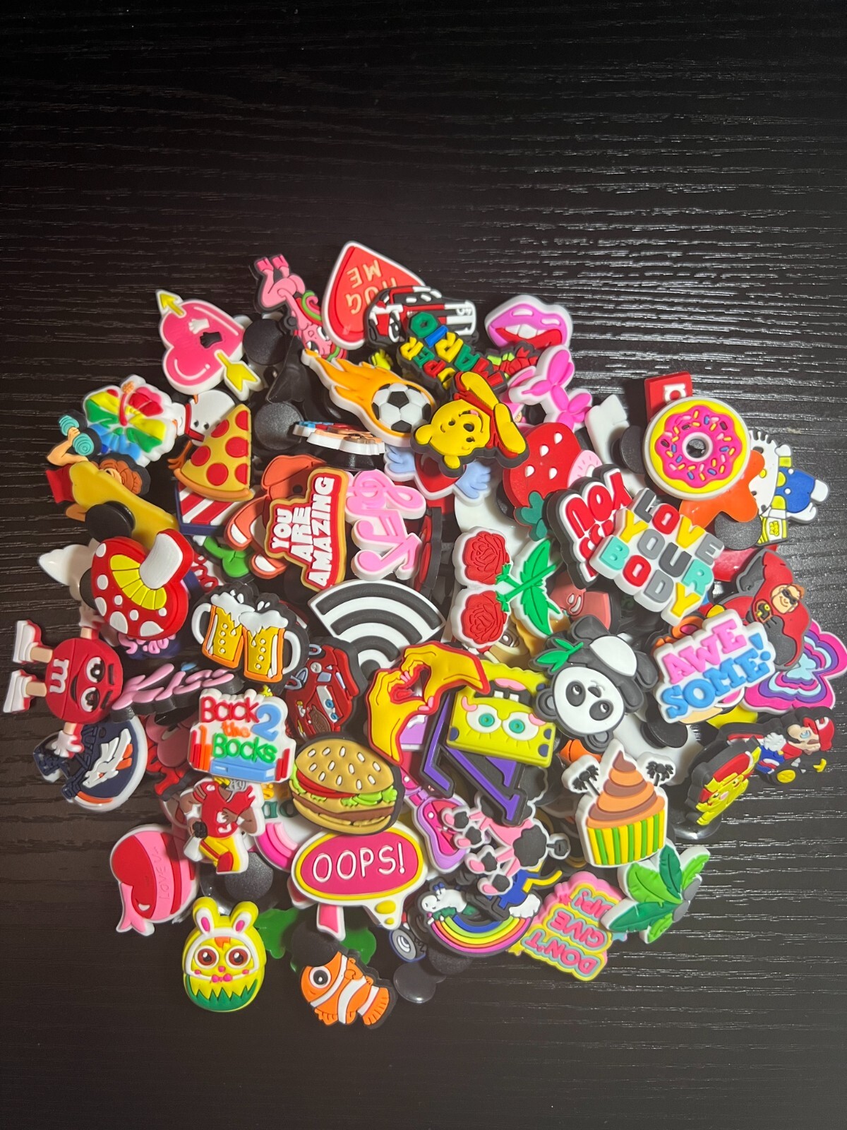 110-90-60-30 pcs Random Shoe Charms FOR Croc & Bracelet & shoe Wristband RANDOM