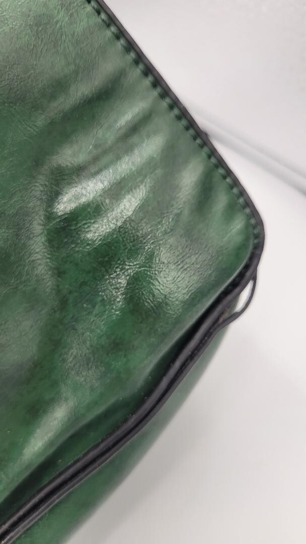 ECOSUSI Green Messenger Bag for Women Briefcase Laptop Bag Leather-FLAWS