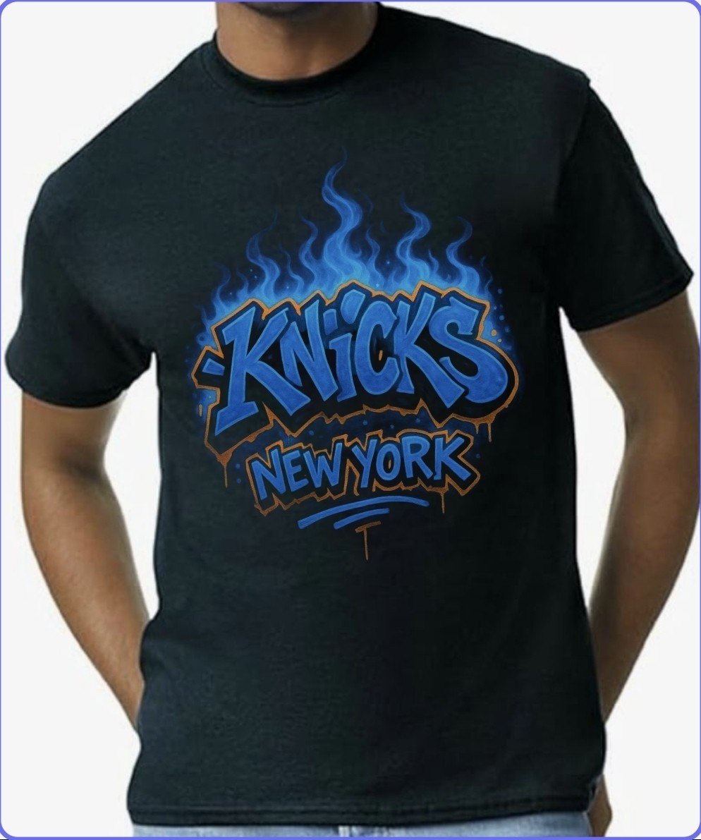 Knicks Graffiti Men’s T-Shirt Small To 3X-Large Black