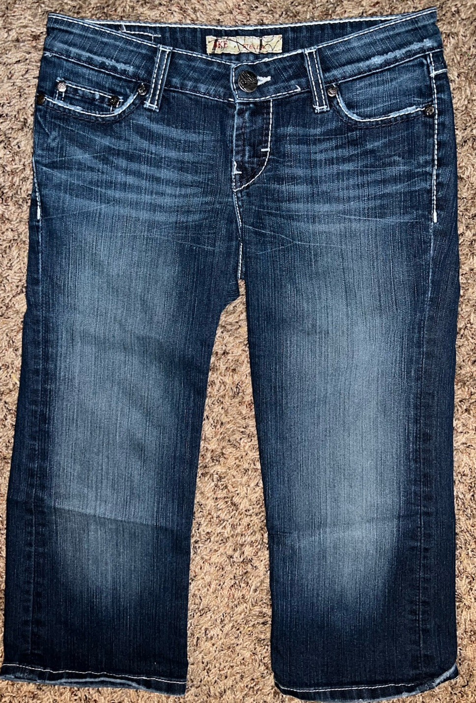 BKE Stella Bootcut Jeans Womens 27 Stretch Bling Distressed Medium Wash Size 5