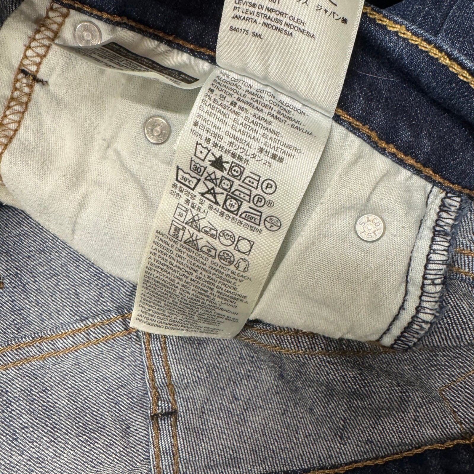 Levi’s 514 Jeans Mens 36×30 (36×29 ACTUAL) Straight Dark Wash Denim Faded Wash
