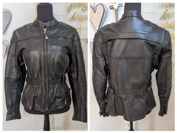 Xpert Performance Gear Womens Leather Made W/ Kevlar Motorcycle Jacket SZ SM