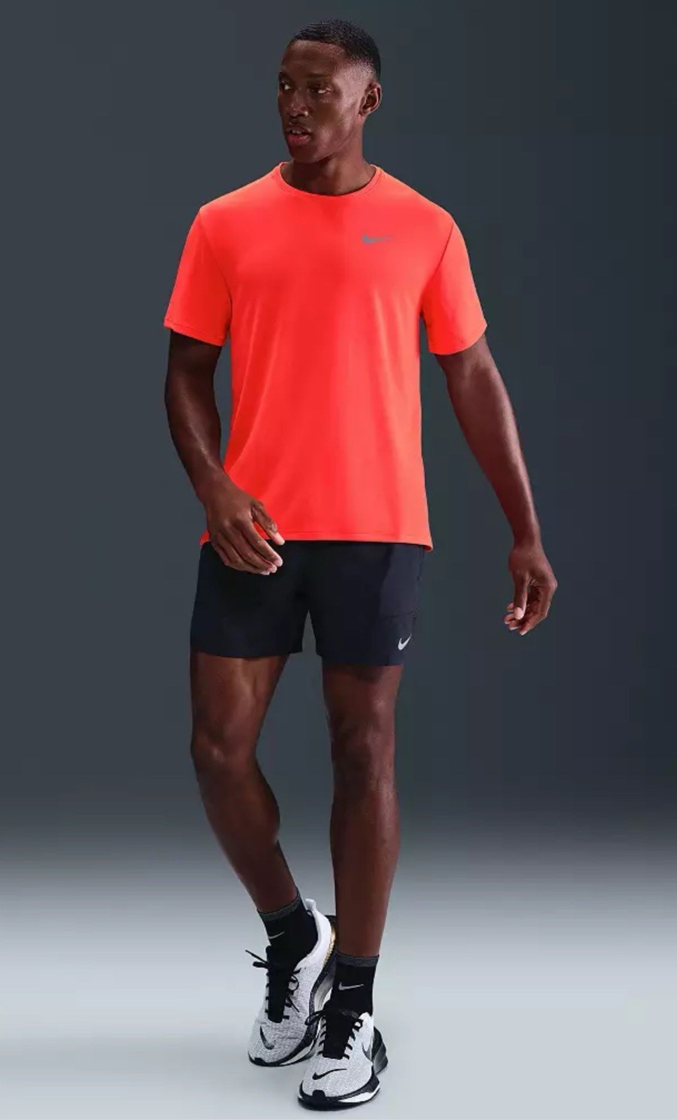 Nike Men’s Dri Fit Miler-Training Running Shirt DV9315-635 Crimson Men’s S-2XL