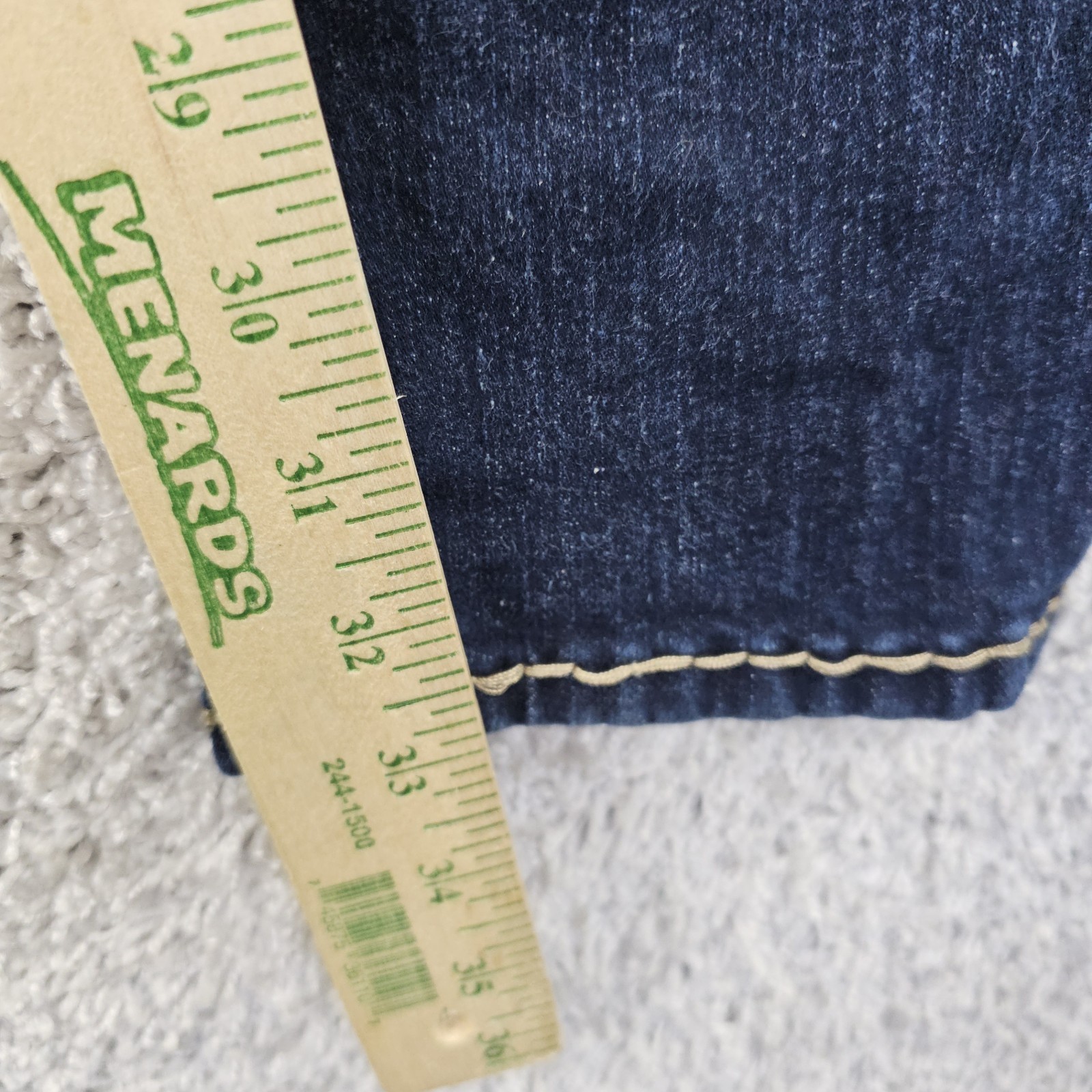 True Religion Geno Relaxed Slim Jeans Mens Size 29 31×32.5 Thick Yellow Stitch