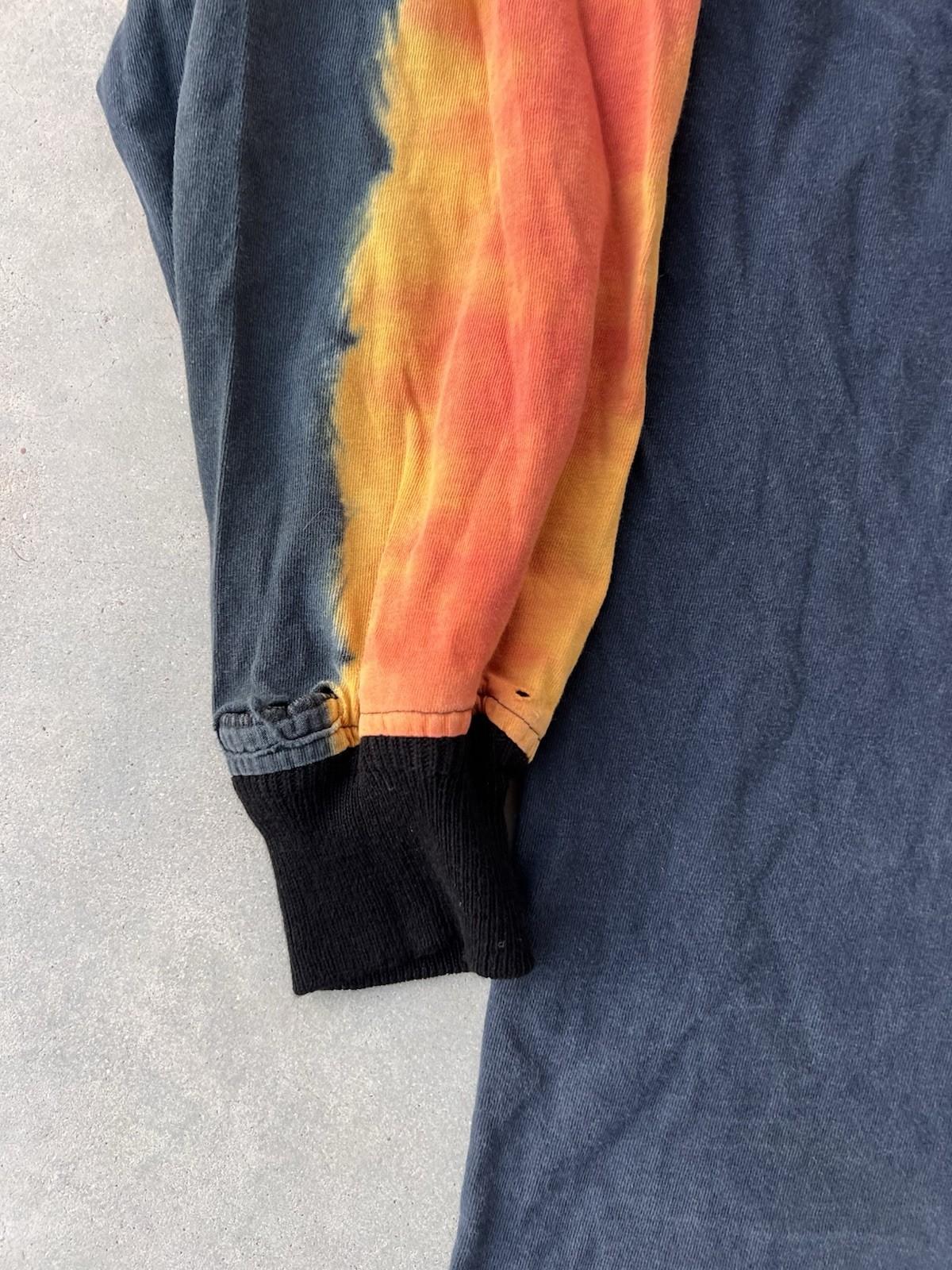 Vintage Harley Davidson Shirt 3XL Long Fire Flames Custom Cuffs DISTRESSED