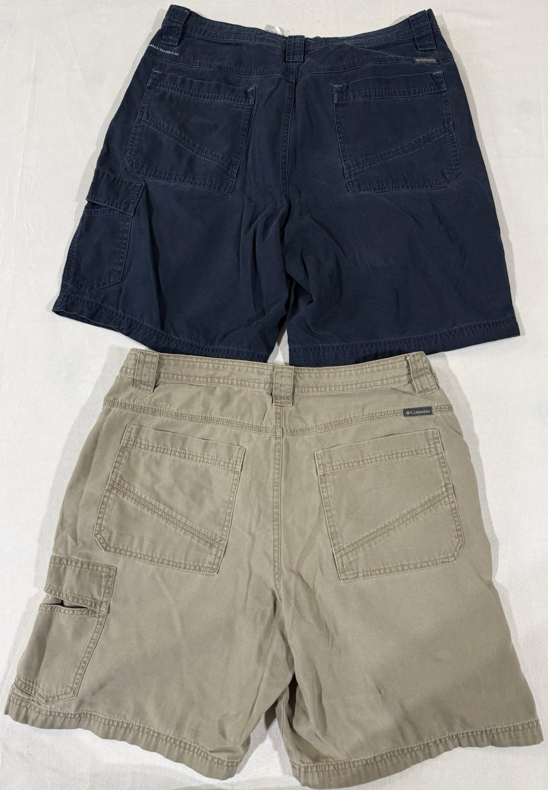 Columbia The Ultimate ROC Cargo Shorts 34×9 Canvas Outdoor Hiking (lot of 2)
