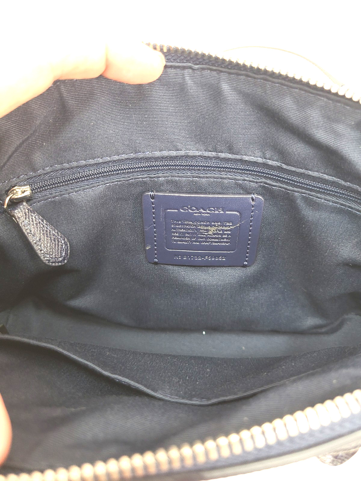 Coach Colorblock Mini Sierra Satchel – Midnight Navy Chalk – F24589 EUC