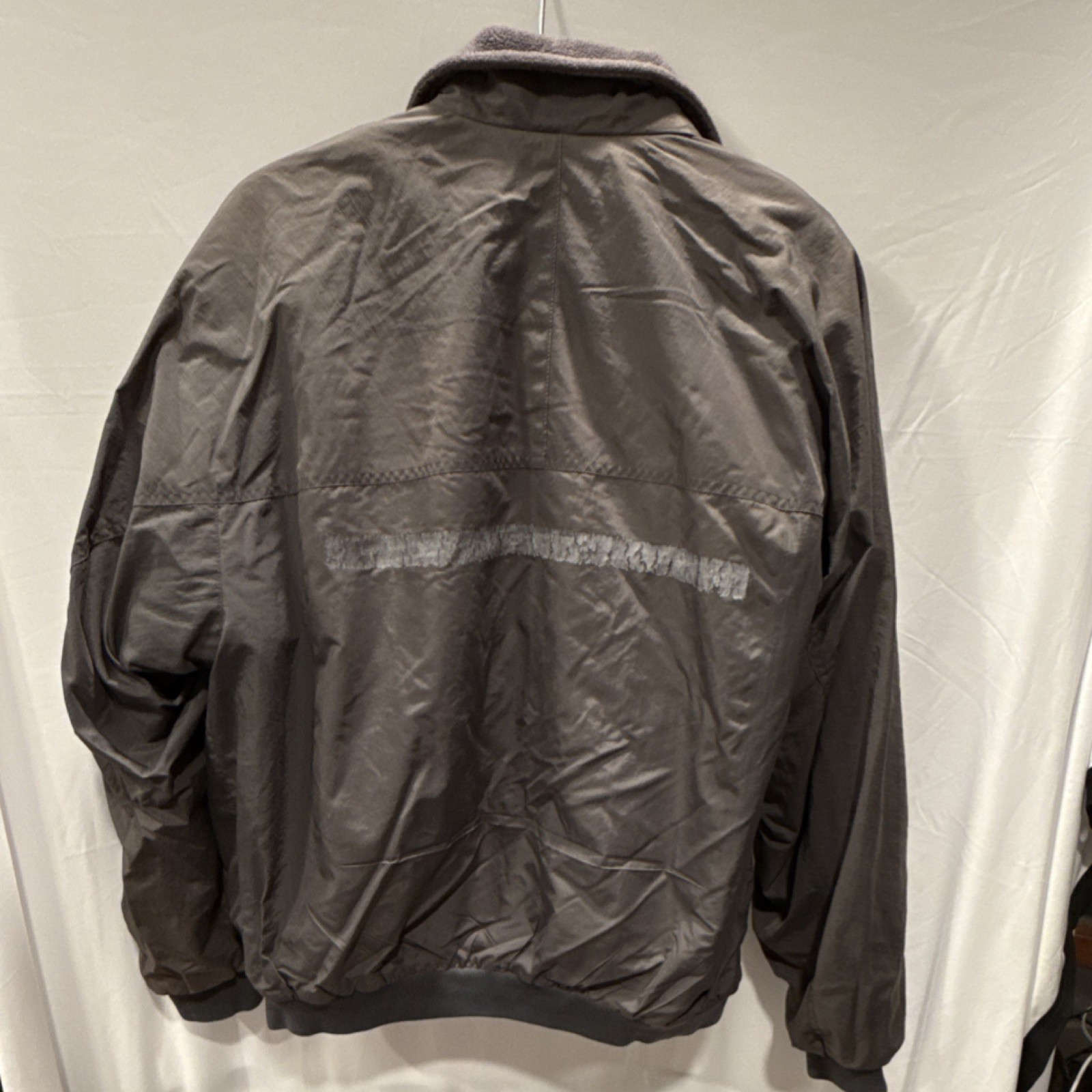 Lion Apparel Brown Nylon Polyester Work Jacket Reflective Strips Size L