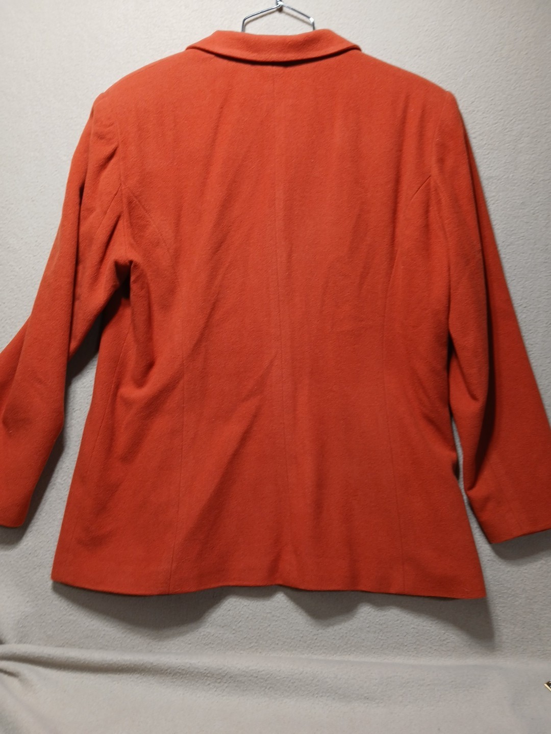 Norton McNaughton Jacket Size 12 Wool/Cashmere Full Zip Burnt Orange Soft A-Line