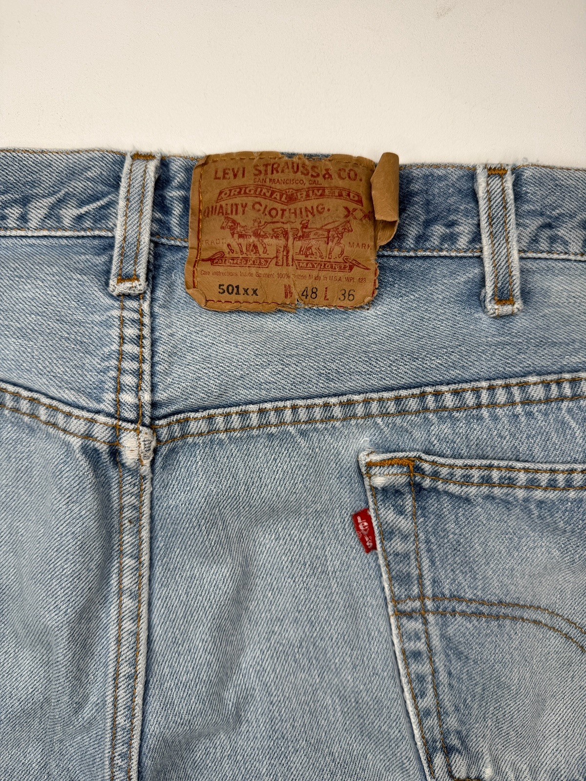 Vintage Levi’s 501 Straight Leg Made In USA Denim Jeans | 45 x 30*