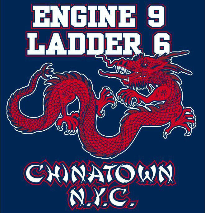 New York City Chinatown Engine 9 Ladder 6 – Dragon Fighters NEW Fire T-Shirt