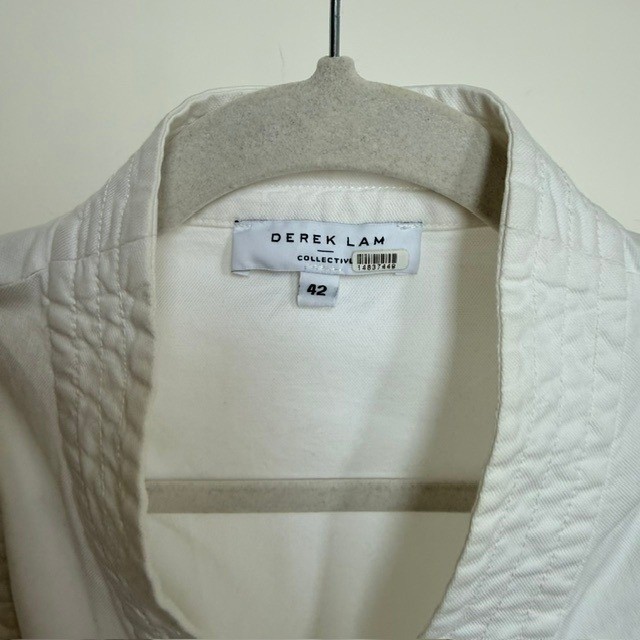 Derek Lam White Denim Romper US 6 IT42 Tie Waist Sleeveless Shorts Outfit