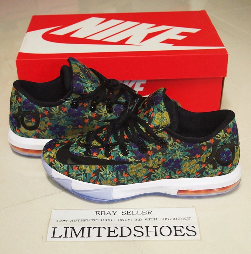 NIKE KD VI 6 EXT QS FLORAL what the aunt pearl bhm mvp id supreme paris preheat