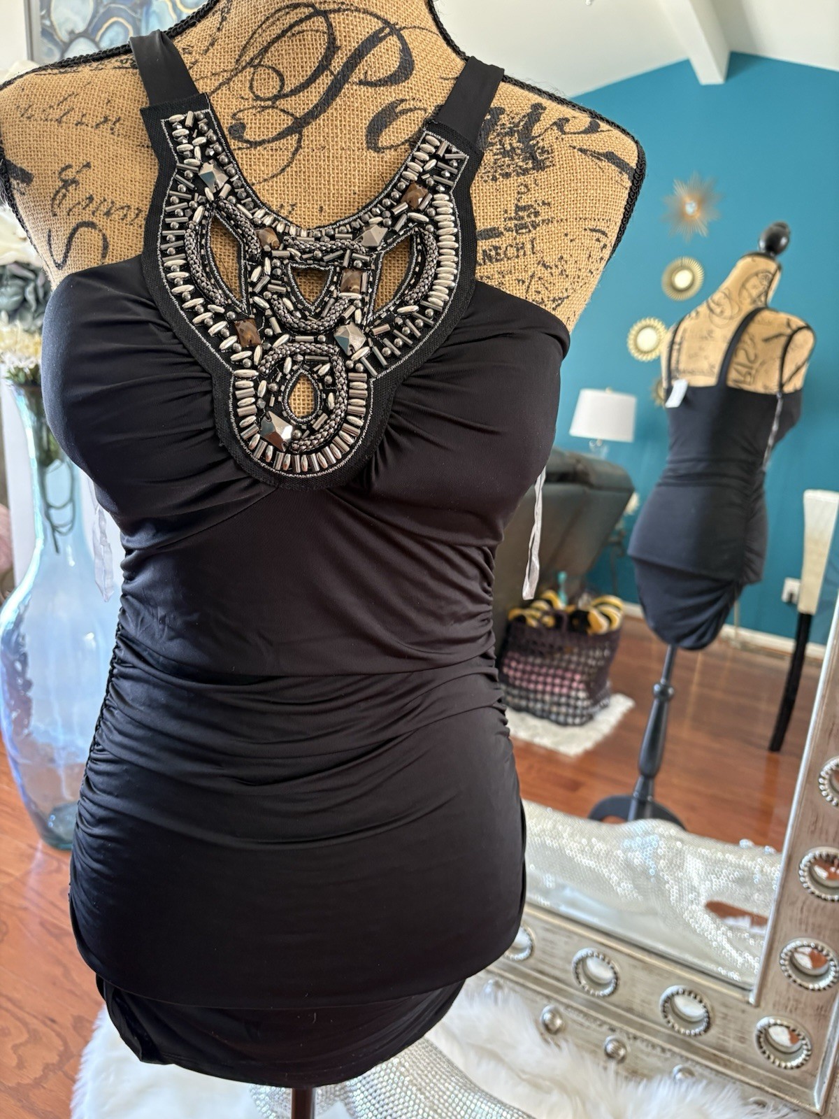 Sexy Summer Embellished Tank/Dress Women’s Size Medium