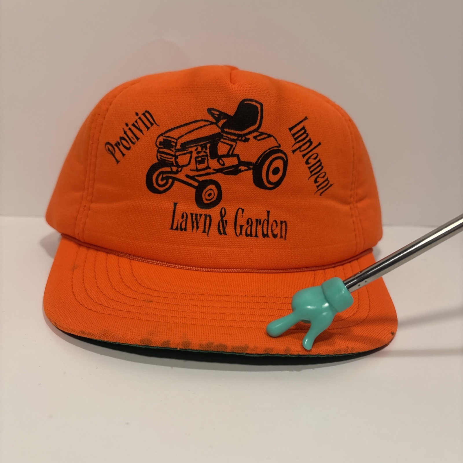 Vintage Lawn & Garden Protivin Implement Neon Orange SnapBack Trucker Hat