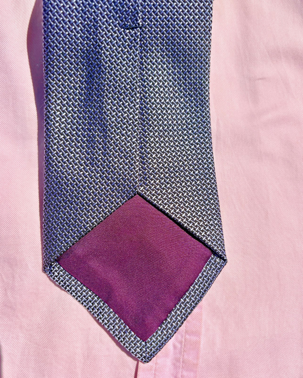 Ralph Lauren Purple Label Woven Violet-Blue Silk Necktie – England – $235.00