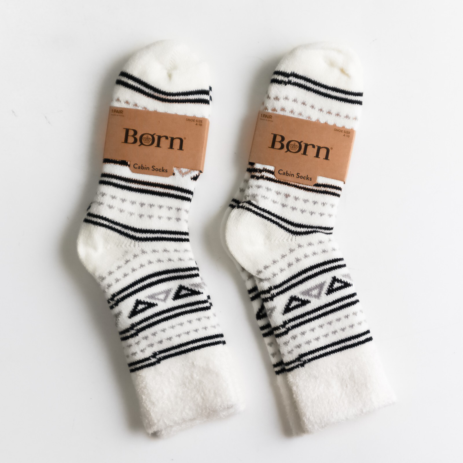 Born Cabin Socks for Women White Black Gray Cozy Soft Size 4-10 New