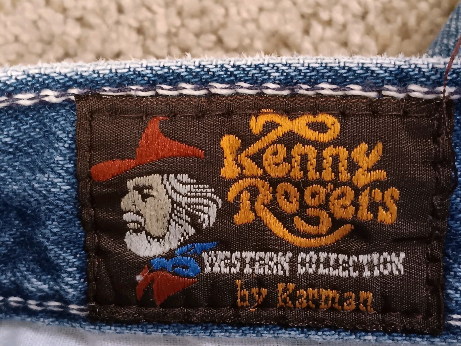 VTG 1980s Kenny Rogers by Karman Jeans Sz 33( 30″w x 29″l) USA Western Denim