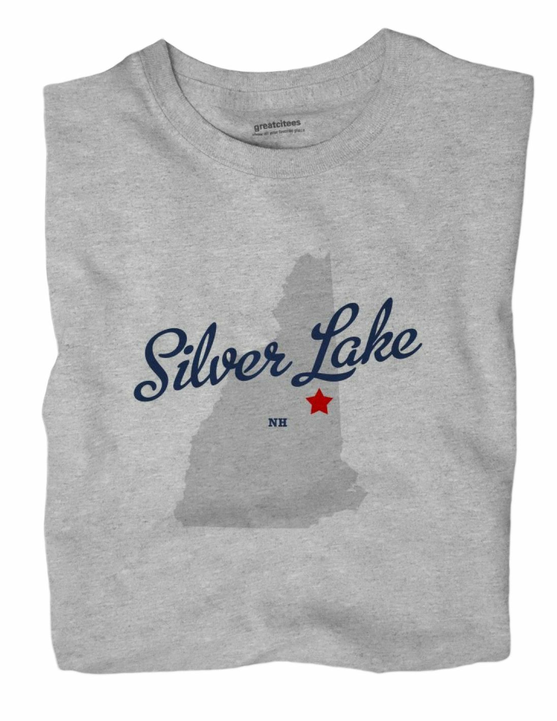 Silver Lake New Hampshire NH T-Shirt MAP