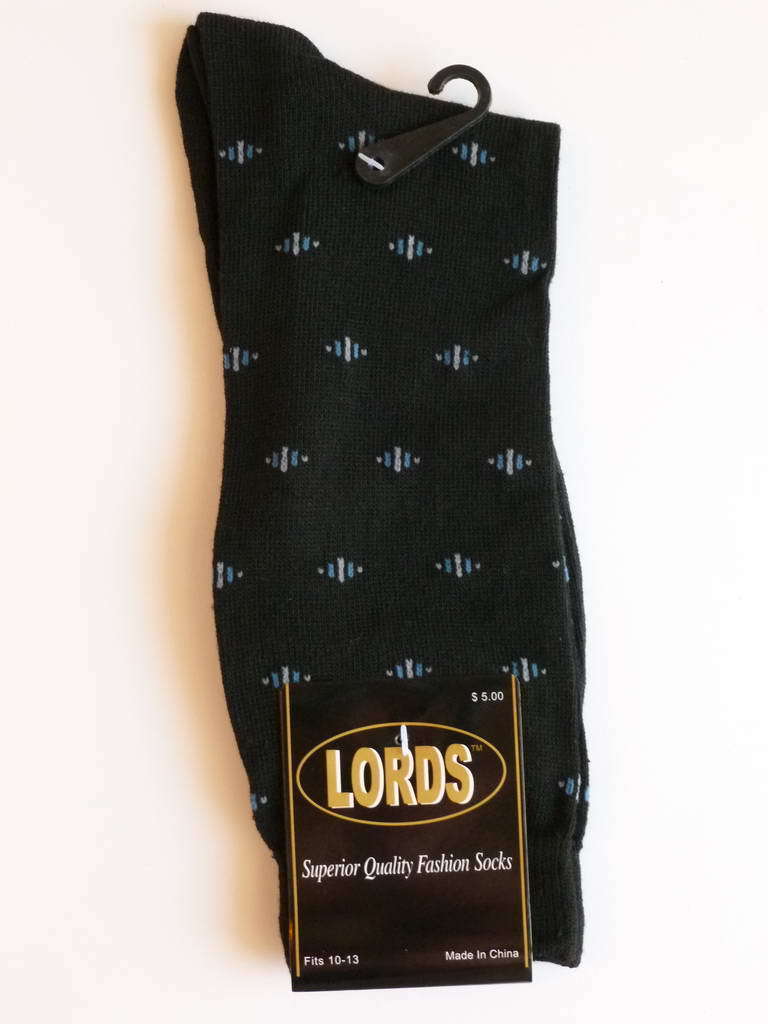 12 PAIRS NEW COTTON MEN LORDS GEOMETRIC DRESS SOCKS SIZE 10-13 MULTI COLOR