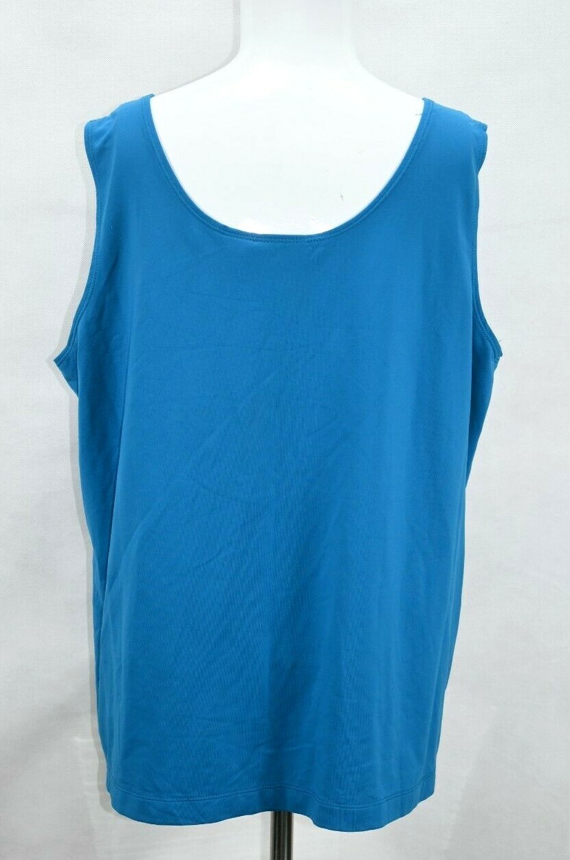Chico’s women’s blue tank top plus size 3 RN#78984 92% nylon 8% spandex