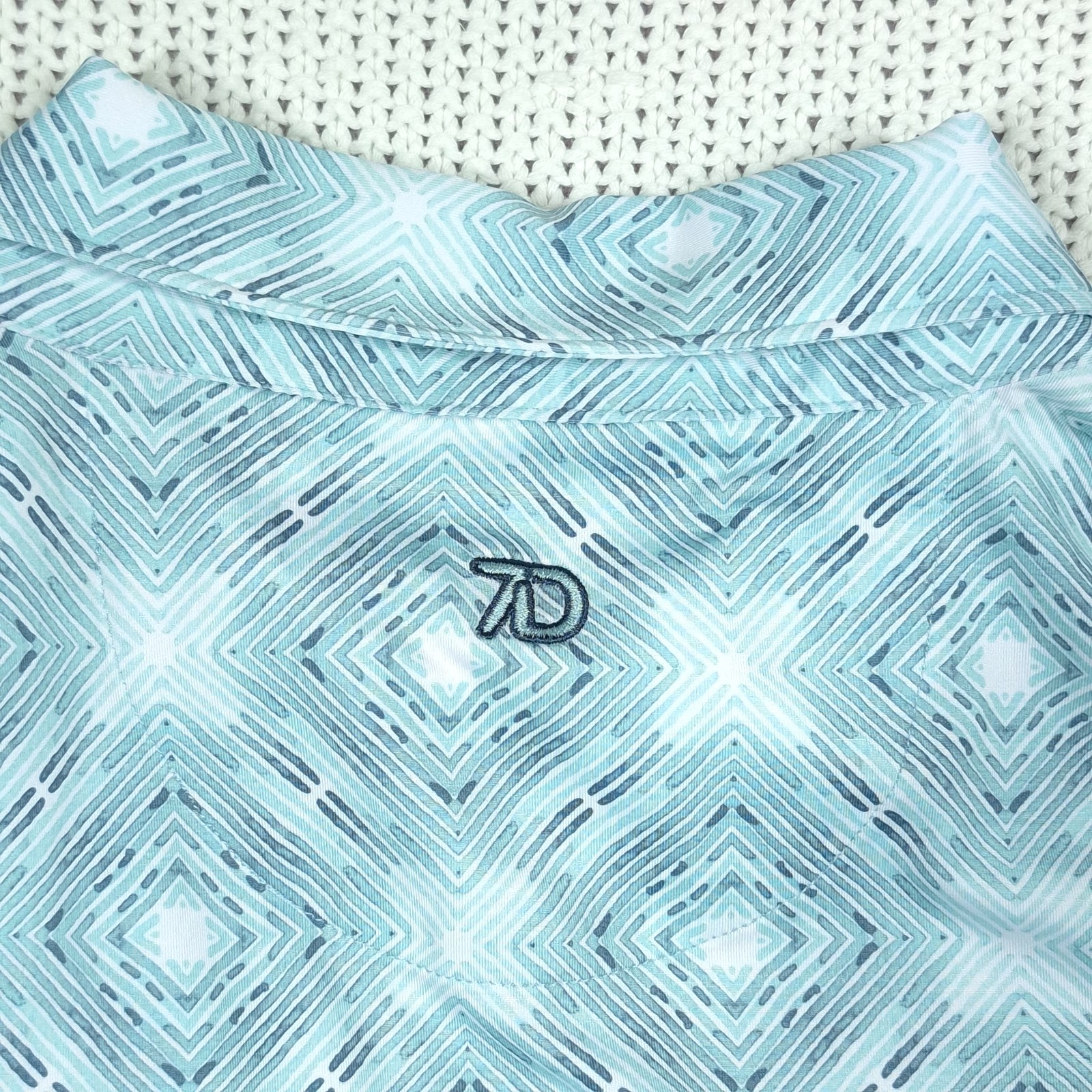 7 Diamonds Polaris Golf Polo Shirt Wicking Anti-Microbial Stretch Men’s Size L