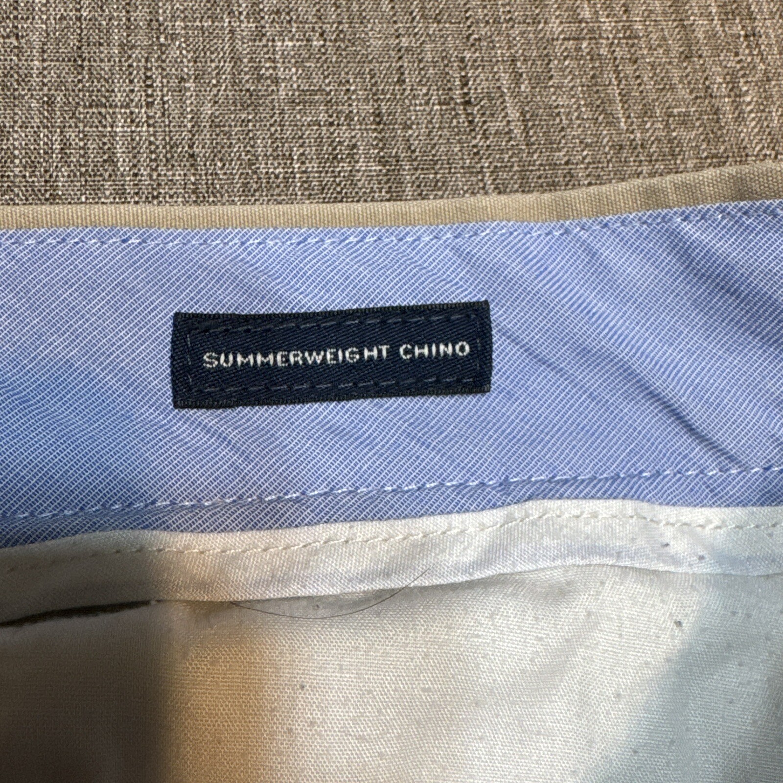 J Crew The Sutton Summerweight Chino Pants Mens 34×34 Khaki Tan 100% Cotton