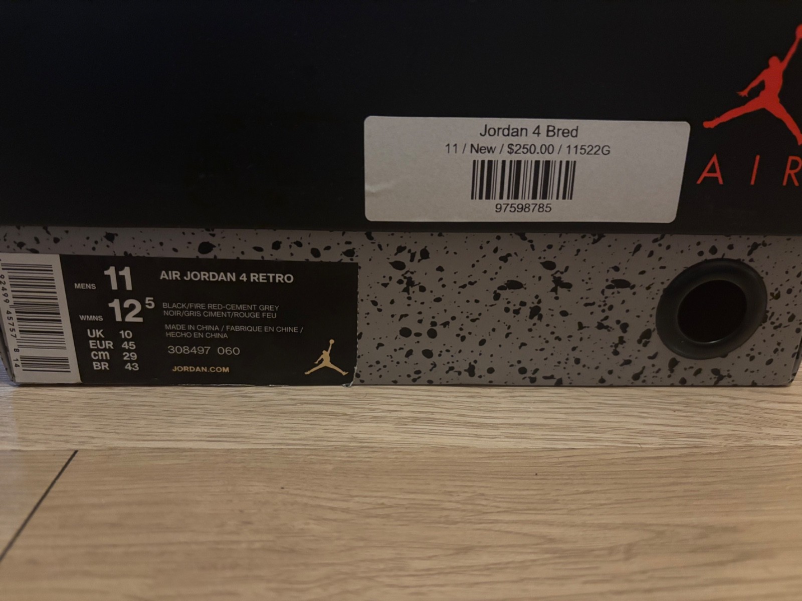 Size 11 – Jordan 4 Retro OG Mid Bred 2019