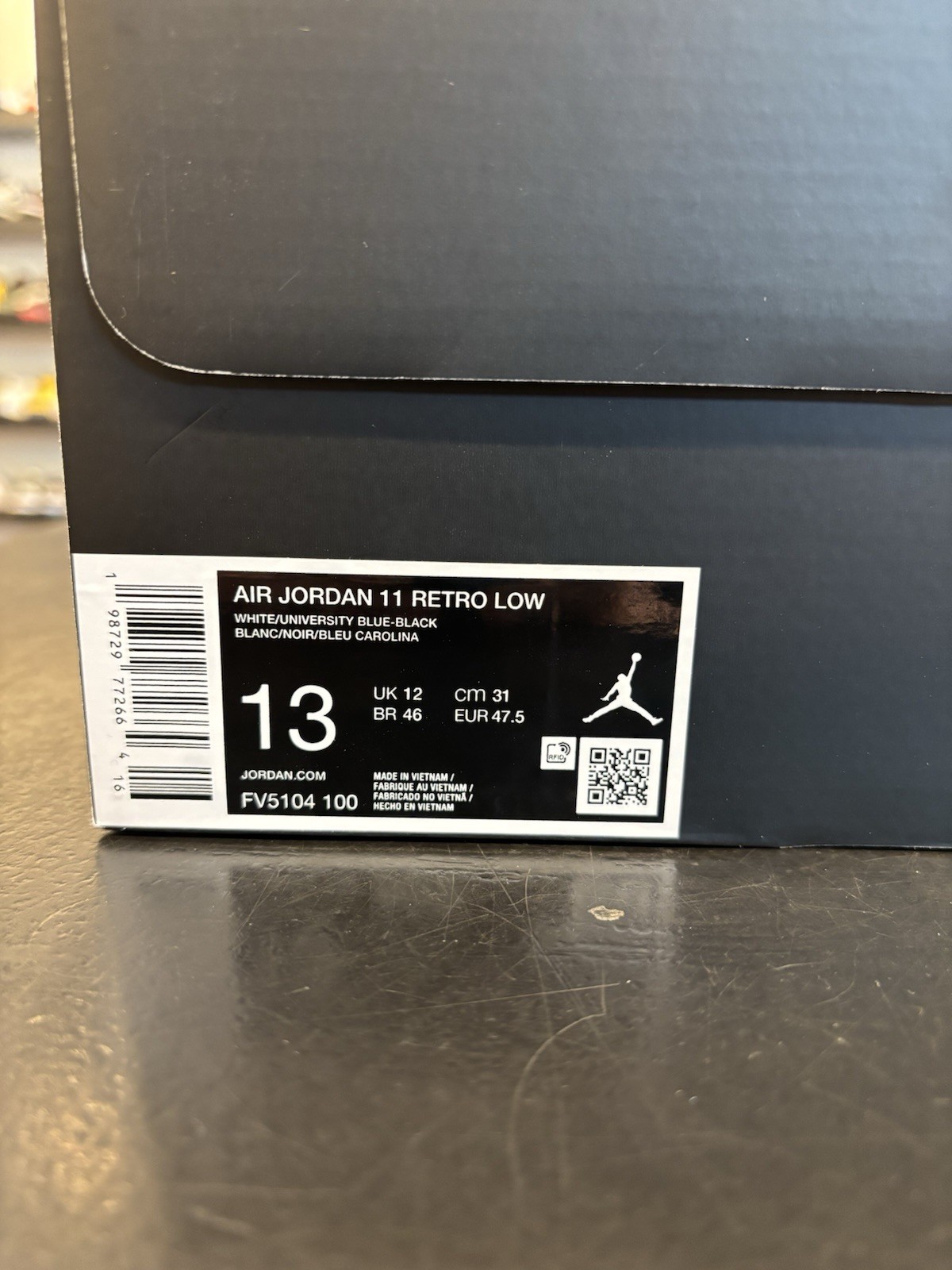 Air Jordan 11 Retro Low UNC 2026 Size 13 Brand New FV5104-100 White Blue