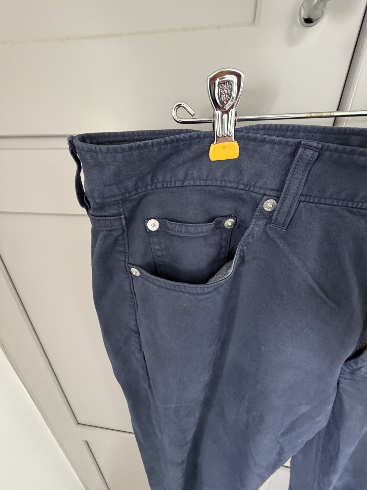 Bonobos Italian Brushed 5-Pocket Pants 34×36 Slim Fit Dark Navy Blue Mint