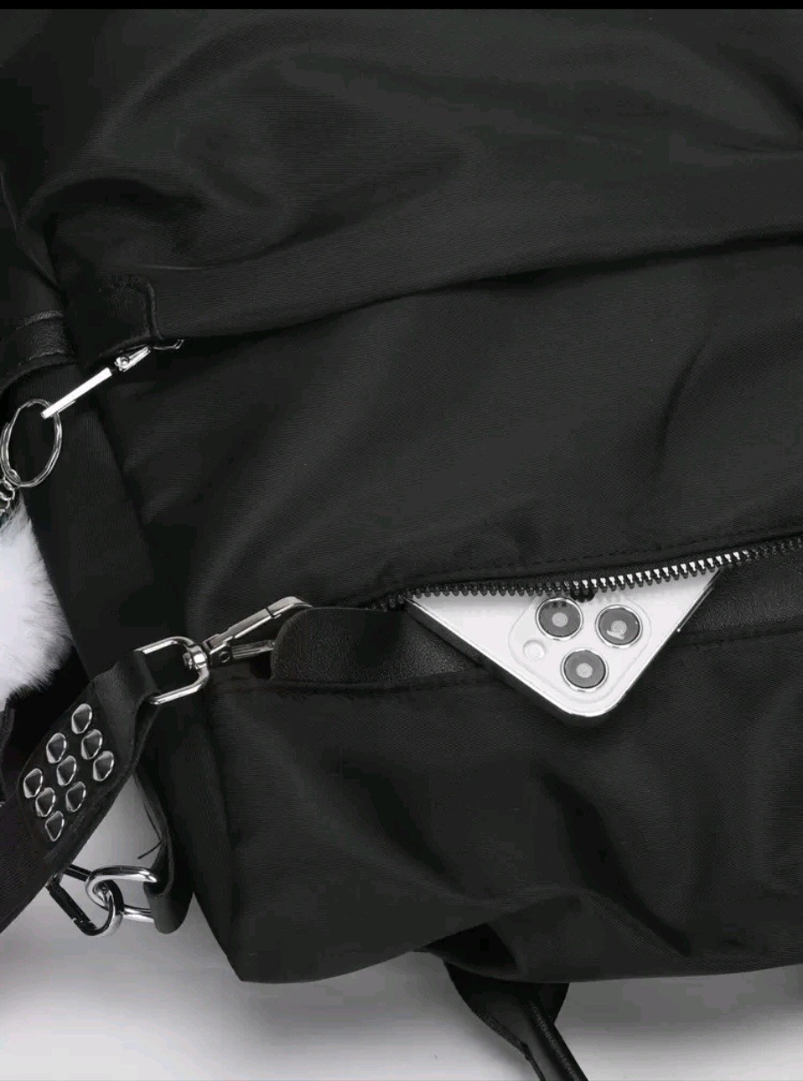 Women’s Anti-Theft Nylon Backpack Purse Waterproof Travel Shoulder Bag Black