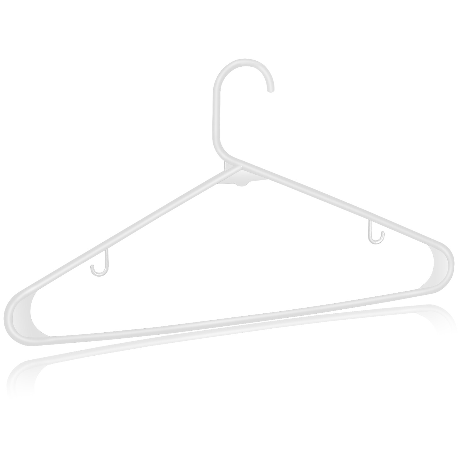 Clothes Hangers 100 Pack Plastic Hangers Coat Hanger Space Saving w/Hooks White