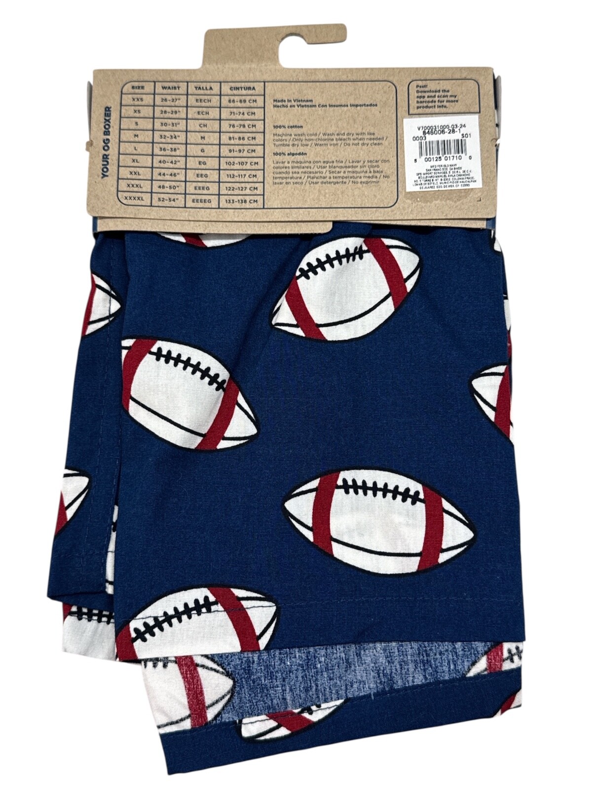 Old Navy Men’s Boxer Shorts 3.75” Inseam Football Sports Size Small Medium Large