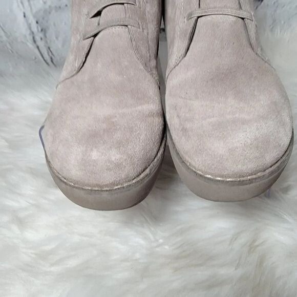 Reaction by KENNETH COLE Womens Grey Wedge Platform Ankle Boot Bootie Casual 8