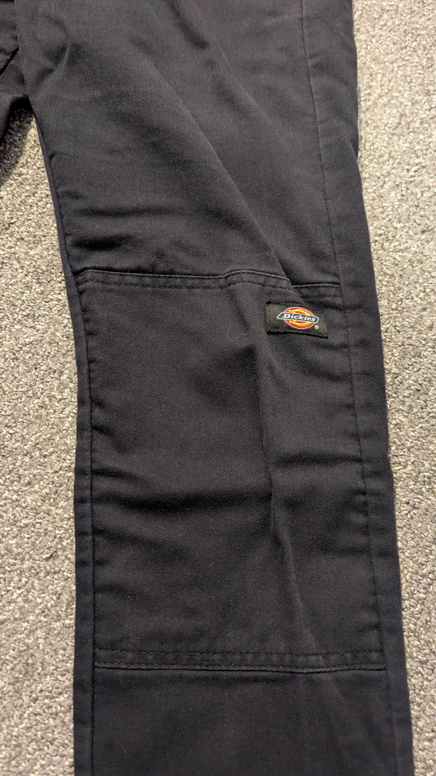 Dickies Men’s Black Double Knee Work Pants 30×32 Skinny Straight