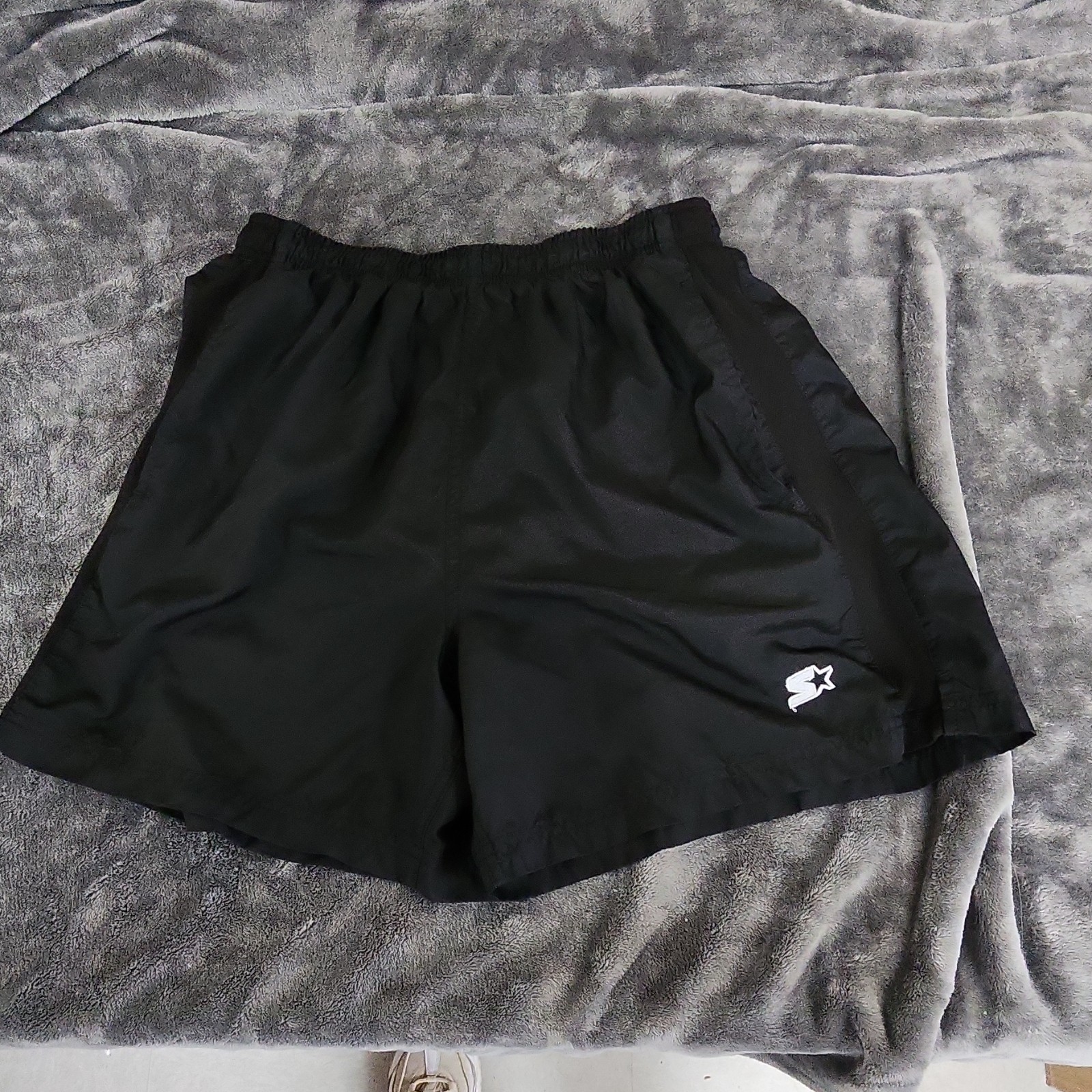 Starter Men’s Black Athletic Shorts M 32-34 Polyester Pockets Drawstring