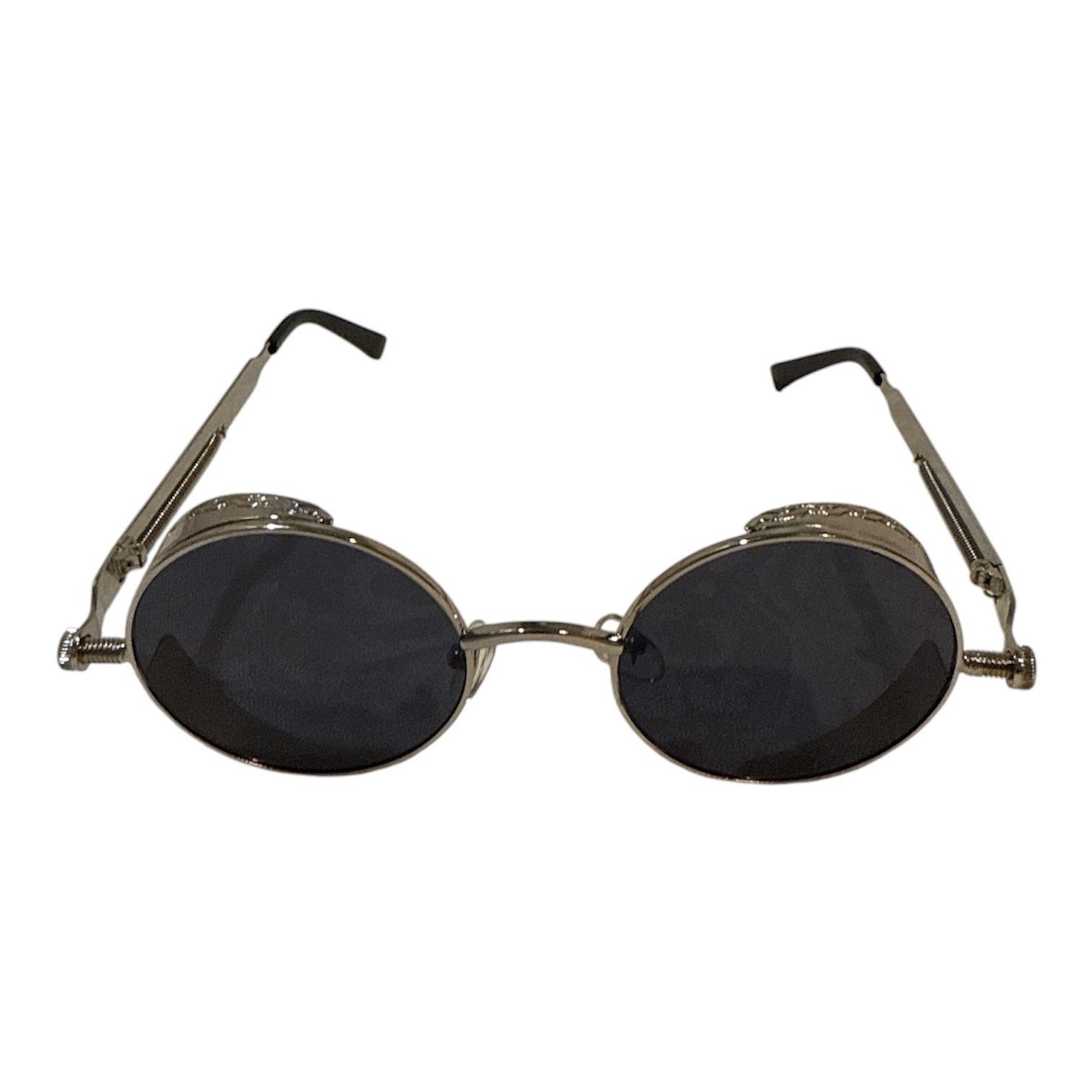 SA106 Victorian Vampire Steampunk Round Circle Lens Metal Sunglasses Vtg Style
