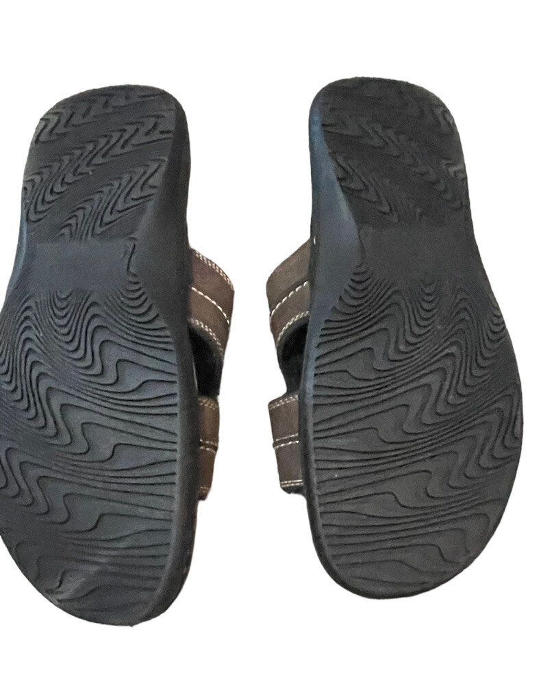 Dockers Sandals Memory Foam Fusion Footbed Men’s Brown Slip-on Slides Size 13 M