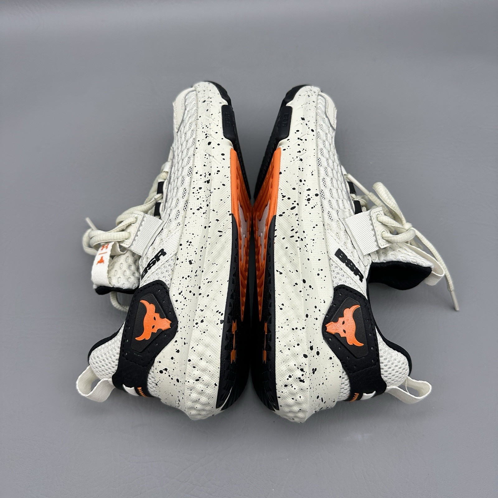 Under Armour Project Rock BSR GS Silt Speckled Boys Size 4 Training Shoes EUC