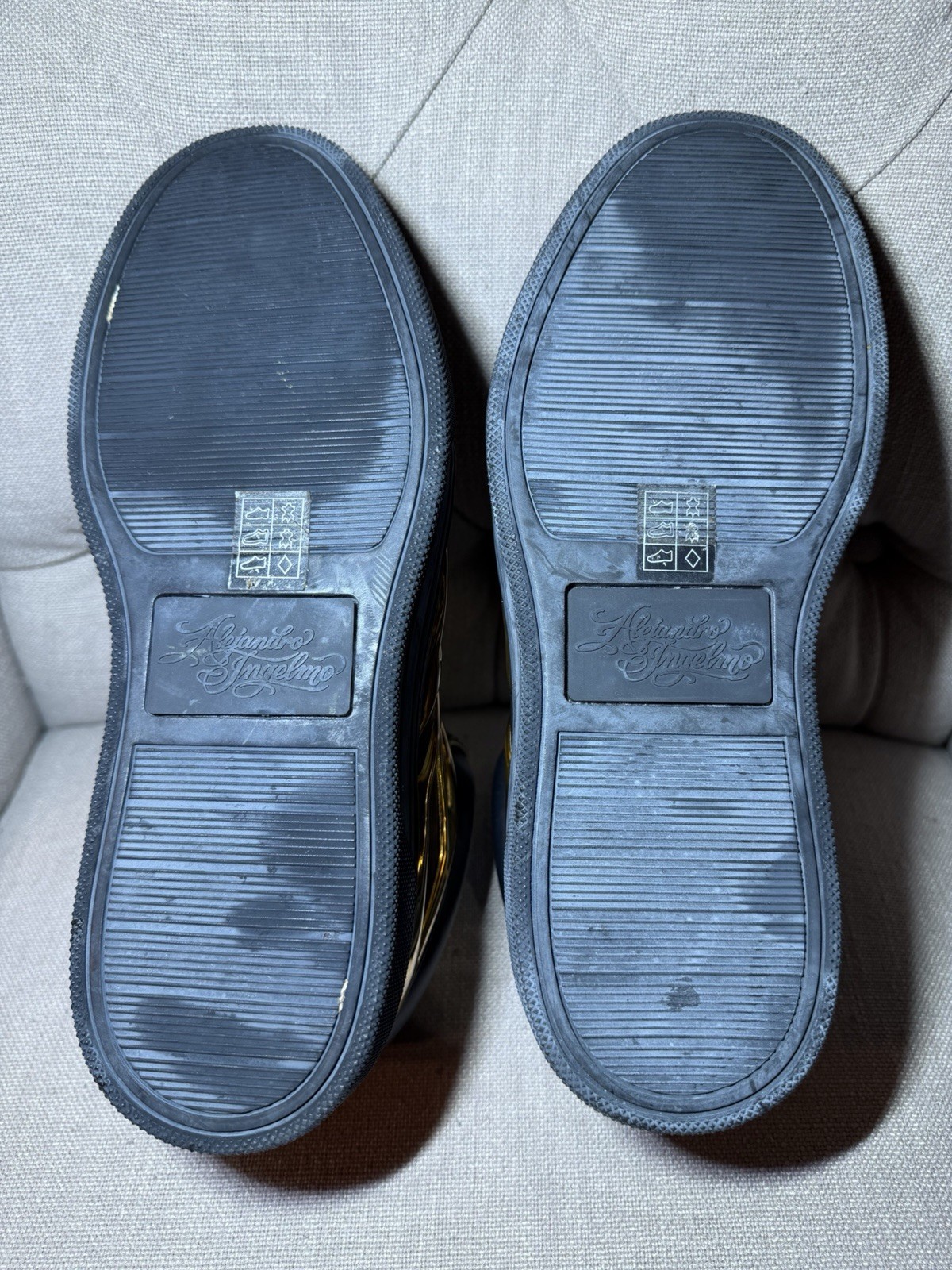 Alejandro Ingelmo Black/Gold TRON 21200-C002B-111 Sneaker Men Size 8M