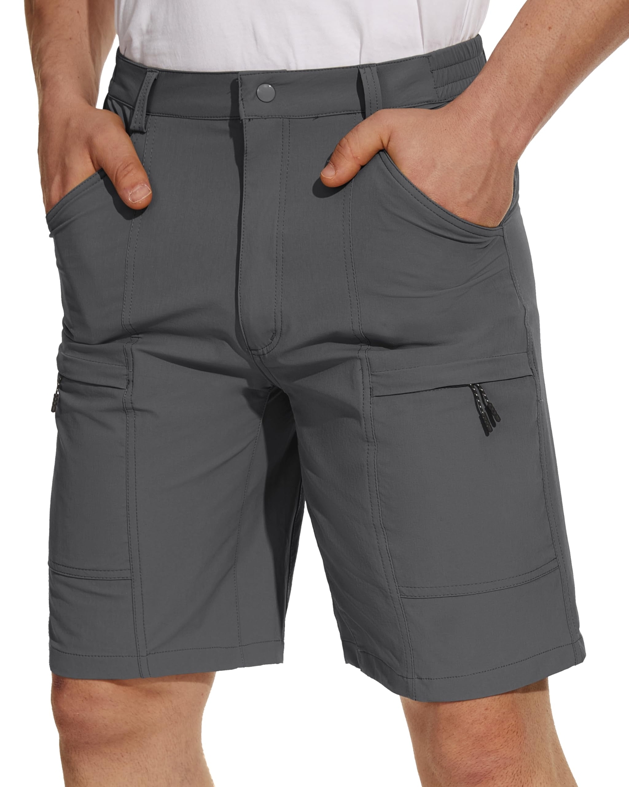 Men’s Outdoor Cargo Shorts Quick Drying 5 Pockets Nylon Hiking Work Pants Summer