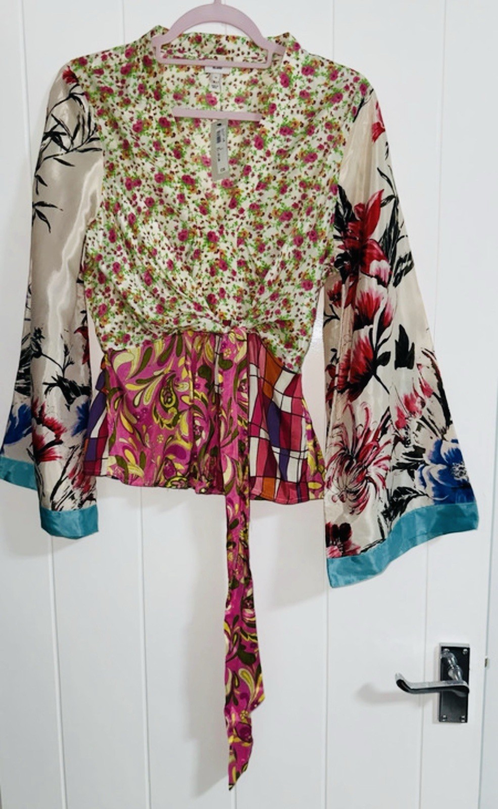 Riverisland Kimono Wrap Shirt Size Medium UK 12