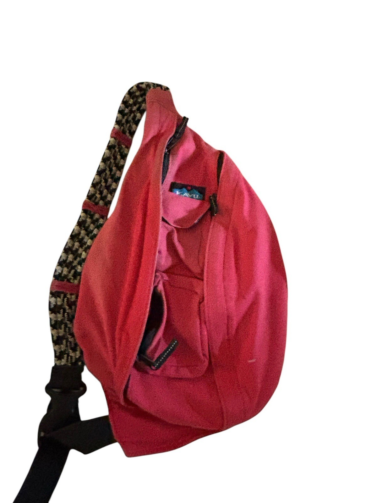 KAVU Rope Sling Bag Hot Pink Large 19in Used