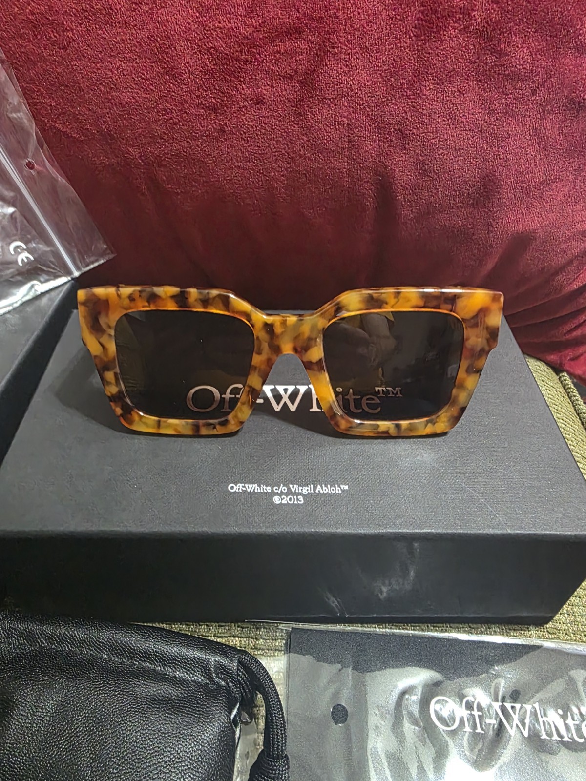 New Off-White Jackson Sunglasses 50 22 140 Light Havana Brown OERI131 6D64
