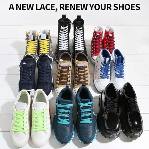 2 Pairs Flat Shoe Laces for Sneakers, Shoe 50″ ( 127 CM ) 04 Black